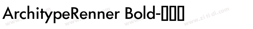 ArchitypeRenner Bold字体转换